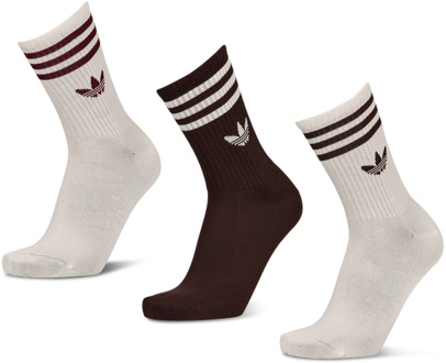 adidas Mid Cut Crew 3 Pack Sokken Unisex - Wit - Maat 40-42 White