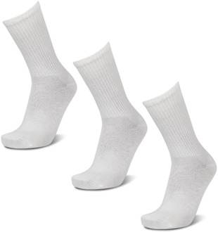 adidas Mid Cut Crew 3 Pack Sokken Unisex - Wit - Maat 43-45 White