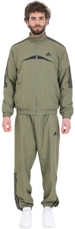 adidas Militair Groen Sportkleding Pak Adidas , Green , Heren - XS