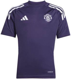 adidas mufc tr jsy y replica voetbal trainingshirt korte mouw jongens - Paars - 140