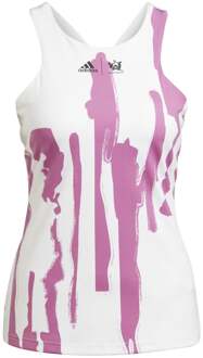 adidas New York Y Tanktop Dames-Wit,Paars - XS,S,M,XL