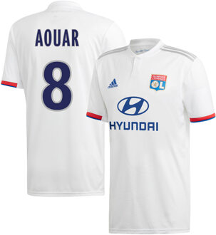 adidas Olympique Lyon Shirt Thuis 2019-2020 + Aouar 8 (Fan Style)