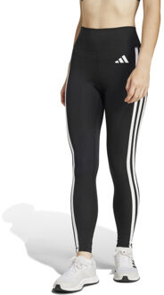 adidas opt ess 3s l lange trainingslegging dames - - maat L Zwart