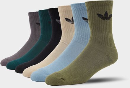 adidas Originals 6-Pack Trefoil Cushion Crew Socks, meerkleurig