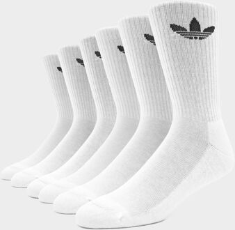 adidas Originals 6-Pack Trefoil Cushion Crew Socks, wit - M