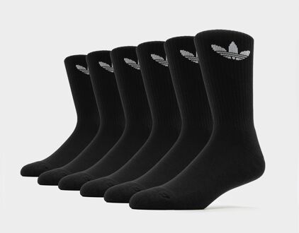 adidas Originals 6-Pack Trefoil Cushion Crew Socks, zwart - 40-42