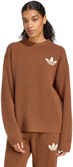 adidas Originals Athletic Dept Sweatshirt Sweatshirts Dames - Bruin - Maat 44 - Katoen Jersey Brown
