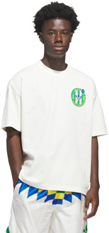 adidas Originals Basketball Crest T-shirt T-shirts Heren - Wit - Maat L - Katoen Jersey White