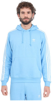 adidas Originals Blauwe 3 Strepen Hoodie Sweater Adidas Originals , Blue , Heren - L,M,S,Xs