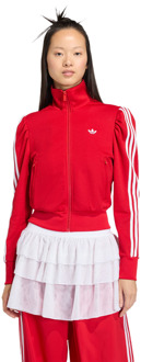 adidas Originals Elevated Sleeve Track Top Trainingspakken Dames - Rood - Maat 34 - Katoen Jersey Red