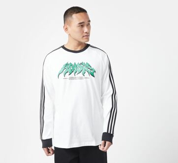 adidas Originals Flames Long Sleeve T-Shirt, White