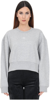 adidas Originals Grijze Adicolor Essentials Crew Sweater Adidas Originals , Gray , Dames - L,M,S,Xs