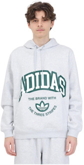 adidas Originals Grijze Hoodie met Logo Print voor Heren Adidas Originals , Gray , Heren - L,S