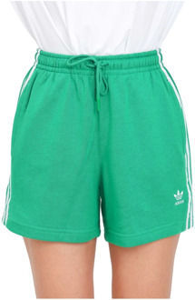 adidas Originals Groen en wit 3-Stripes Shorts Adidas Originals , Green , Dames - L,M,S,Xs