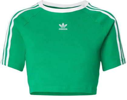 adidas Originals Groene 3 Stripes Baby T-shirt Adidas Originals , Green , Dames - L,M,S,Xs