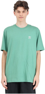 adidas Originals Groene T-shirt met Trefoil-logo Adidas Originals , Green , Heren - Xl,L,M,S,Xs