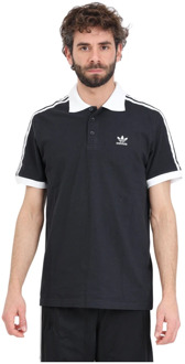 adidas Originals Klassieke Zwarte Polo Shirt Adidas Originals , Black , Heren - Xl,M,S,Xs