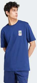 adidas Originals Leisure League Badge - Heren T-shirts Blue - M
