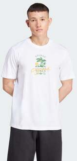 adidas Originals Leisure League Logo - Heren T-shirts White
