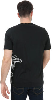 adidas Originals Men's adidas Originals Goofy T-Shirt in Black-White - maat Zwart/wit