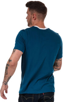 adidas Originals Men's adidas Originals Nutasca T-Shirt in White Navy - maat Blauw en wit