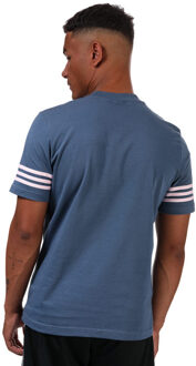 adidas Originals Men's adidas Originals Outline T-Shirt in Blue - maat Blauw