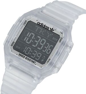 adidas Originals Originals Street Digitale Eén Gmt Unisex Transparante Horloge AOST22049 - maat