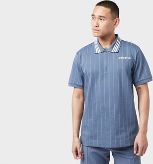 adidas Originals Premium Zip Polo Shirt, Blue - M