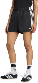adidas Originals Satin Shorts Korte Broeken Dames - Zwart - Maat 38 - Poly Mesh Black