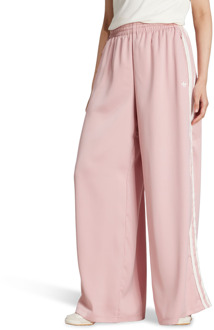 adidas Originals Satin Wide Leg Track Bottoms Broeken Dames - Roze - Maat 34 - Poly Mesh Pink