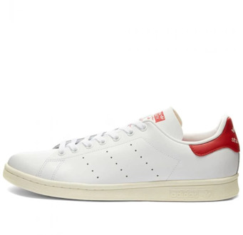 adidas Originals Stan Smith Wit Off White Scarlet Sneaker Adidas Originals , White , Heren - 42 Eu,44 2/3 EU