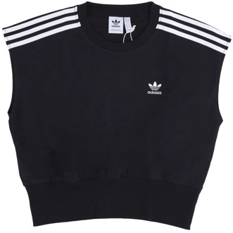 adidas Originals T-shirt met tailleband adidas Originals Adidas Originals , Zwart , Dames - L,M,S,Xs