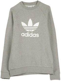 adidas Originals Trefoil Crew Heren - Medium Grey Heather - Maat XL