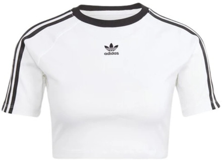adidas Originals Wit 3-Stripes T-shirt Dames Adidas Originals , White , Dames - L,M,S,Xs