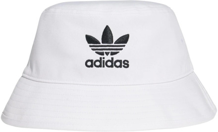 adidas Originals Witte Bucket Hat met Trefoil Logo Borduursel Adidas Originals , White , Unisex - ONE Size