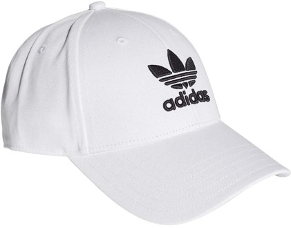 adidas Originals Witte Katoenen Baseballpet met Geborduurd Logo Adidas Originals , White , Unisex - ONE Size