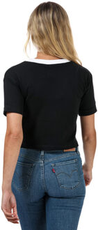 adidas Originals Women's adidas Originals Crop Top in Black-White Zwart/wit