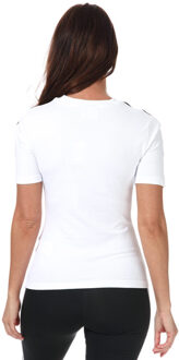 adidas Originals Women's adidas Originals Tight T-Shirt in White Black Zwart en zilver - EU 34 / UK 6
