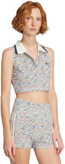 adidas Originals X Liberty London Poloshirts Dames - Wit - Maat 44 - Katoen Jersey White