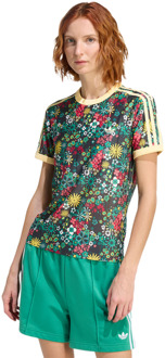 adidas Originals X Liberty London T-shirt T-shirts Dames - Zwart - Maat 42 - Poly Mesh Black