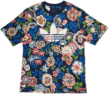 adidas Originals X Liberty London T-shirts Kinder - Blauw - Maat 129 - 134 CM Blue