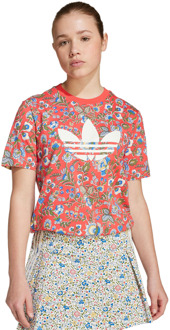 adidas Originals X Liberty London T-shirts Kinder - Rood - Maat 141 - 146 CM - Katoen Jersey Red