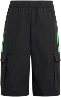 adidas Originals X Minecraft Cargo Shorts Korte Broeken Kinder - Zwart - Maat 153 - 158 CM - Nylon Black