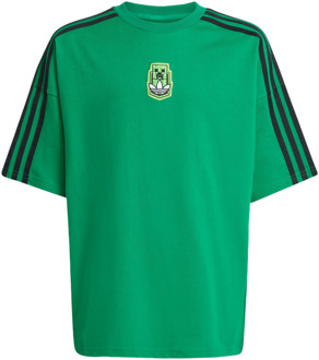 adidas Originals X Minecraft Graphic T-shirt T-shirts Kinder - Groen - Maat 153 - 158 CM - Katoen Jersey Green