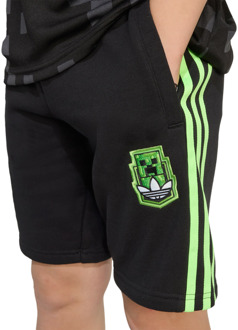 adidas Originals X Minecraft Korte Broeken Kinder - Zwart - Maat 153 - 158 CM - Katoen Jersey Black