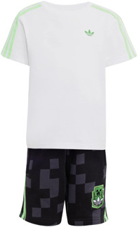 adidas Originals X Minecraft Trainingspakken Peuter - Wit - Maat 105 - 110 CM - Katoen Jersey White