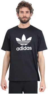 adidas Originals Zwarte Adicolor Trefoil T-shirt Adidas Originals , Black , Heren - 2Xl,Xl,L,M,S,Xs