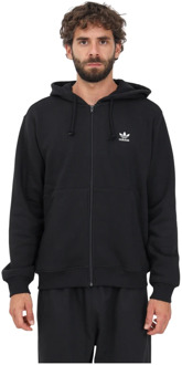 adidas Originals Zwarte Zip Sweatshirt, Heren Essentials Adidas Originals , Black , Heren - 2Xl,Xl,L,M,S