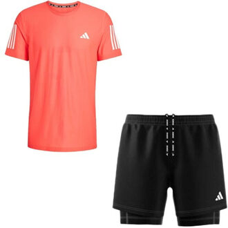 adidas OTR Tee 2in1 Short Set Heren oranje