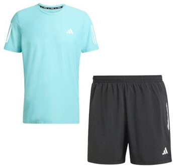 adidas OTR Tee 7inch Short Set Heren lichtblauw
